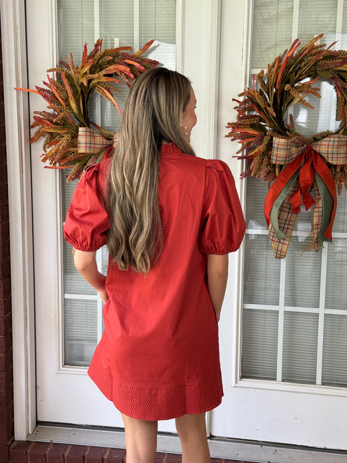 Changing Seasons Dress - Rust