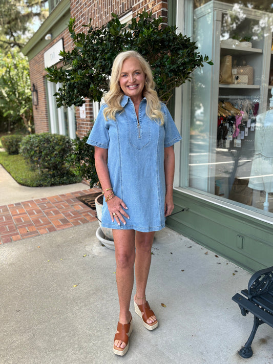 Front Row Dress - Denim
