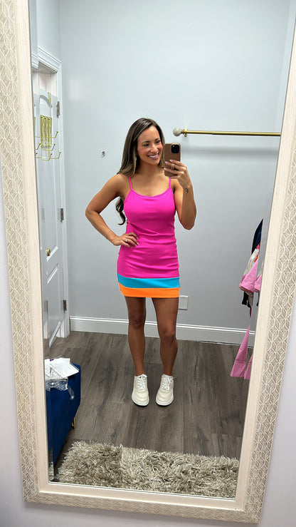 Birdy Athletic Dress - Hot Pink