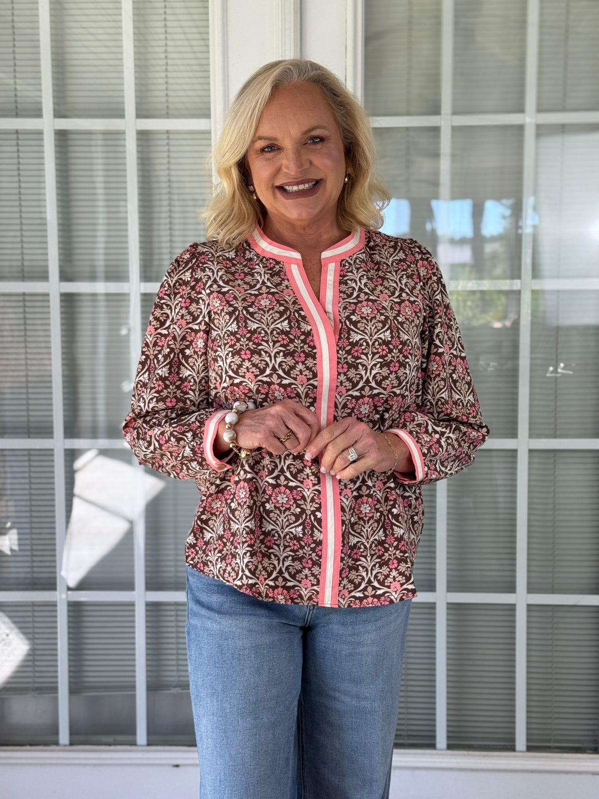 Mary Square - Naomi Blouse - Ashdown Abbey Cocoa