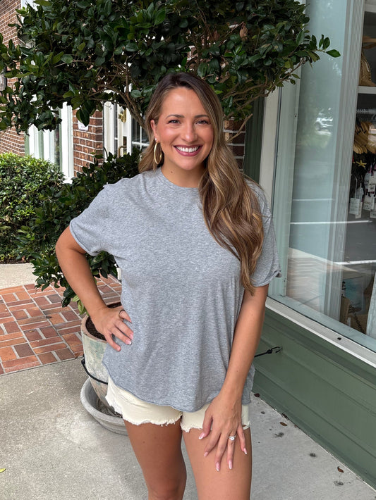 Free People - Nina Tee - Heather Grey