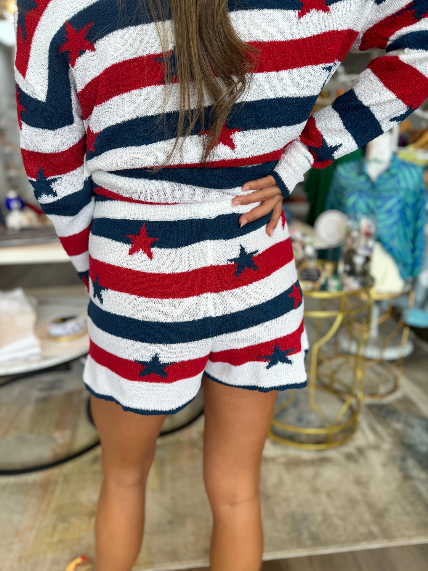 Boardwalk Shorts - Star Spangled Stripe Knit