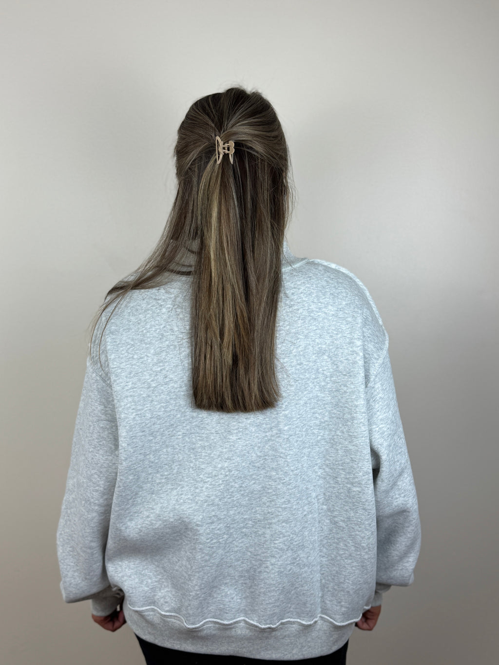 GEORGIA Reversible Mock Neck Sweatershirt - Gray
