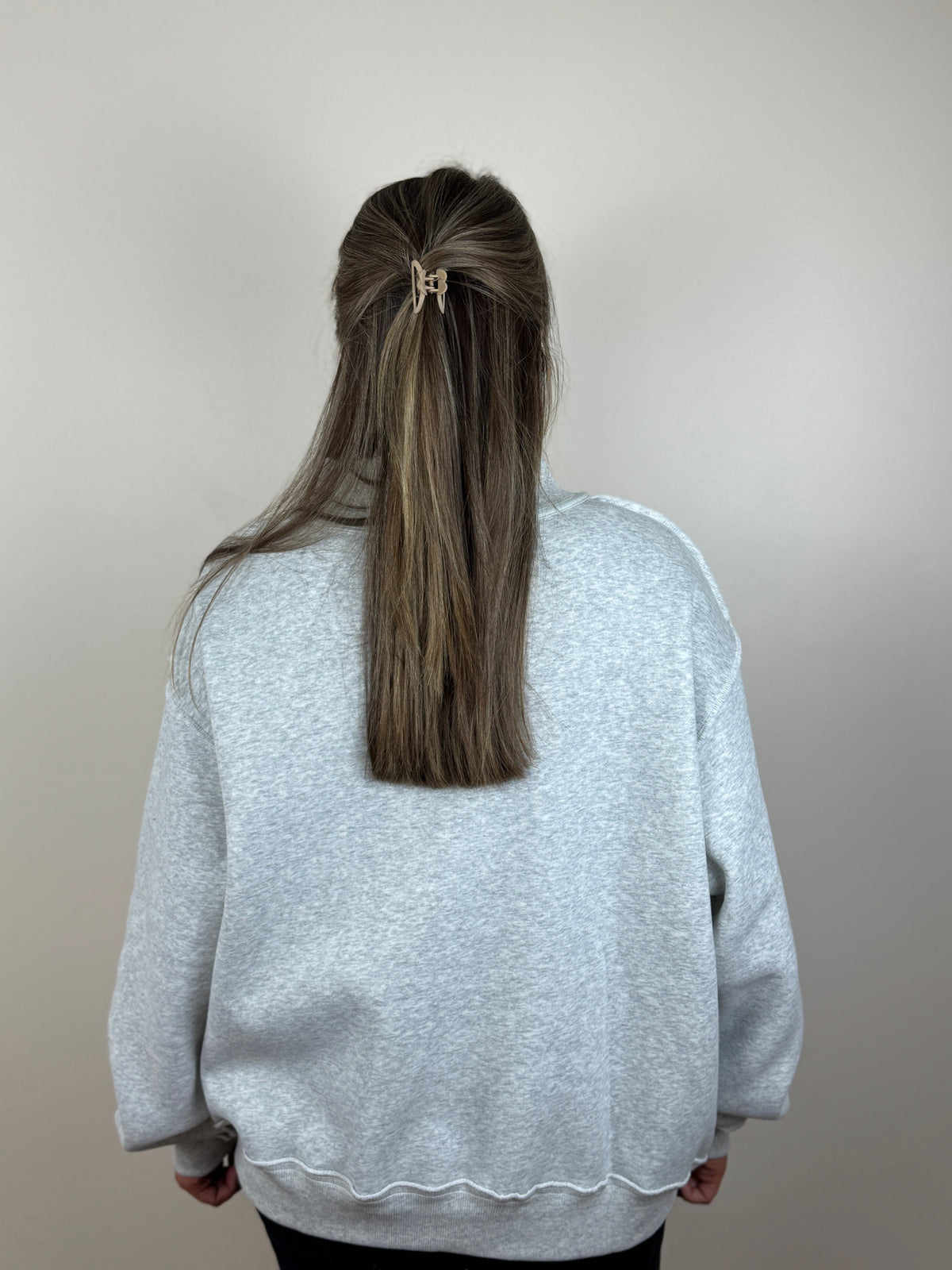 GEORGIA Reversible Mock Neck Sweatershirt - Gray