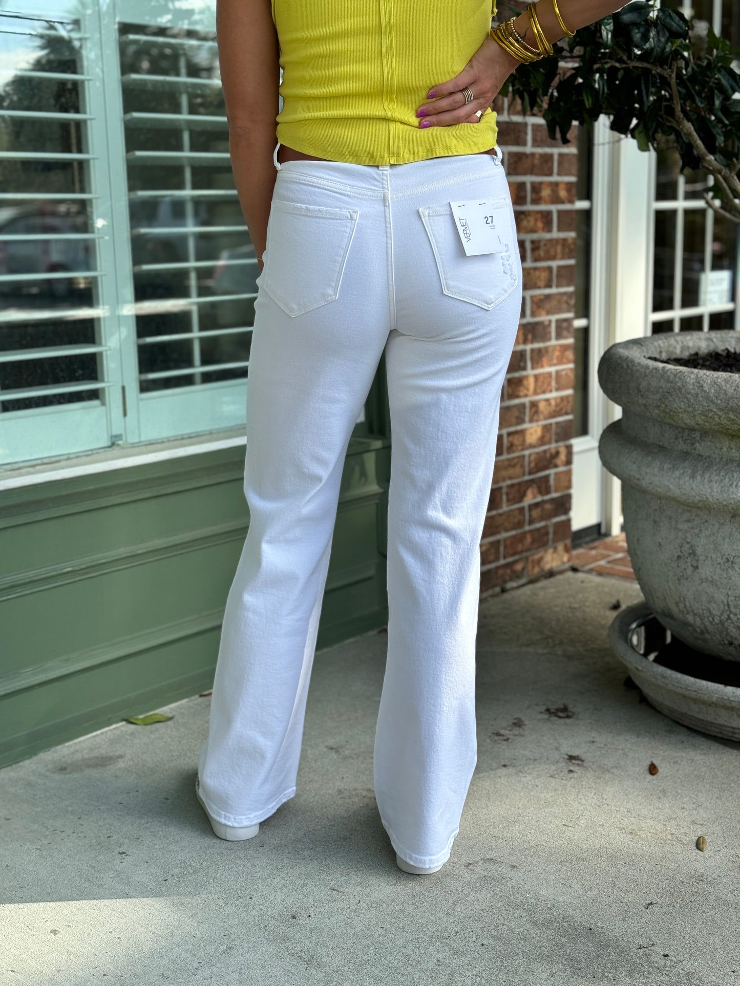 Leslie Vintage Flare Jeans - Optic White