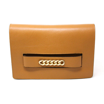 Flip Closure Front Chain Clutch Handbag