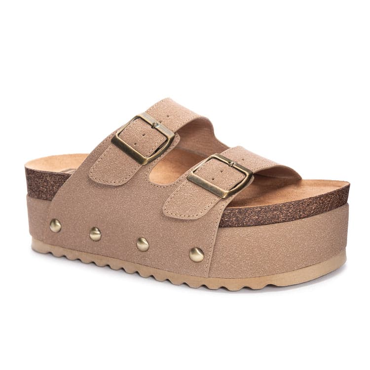 Dirty Laundry - Pueblo Suede Platform - Tan