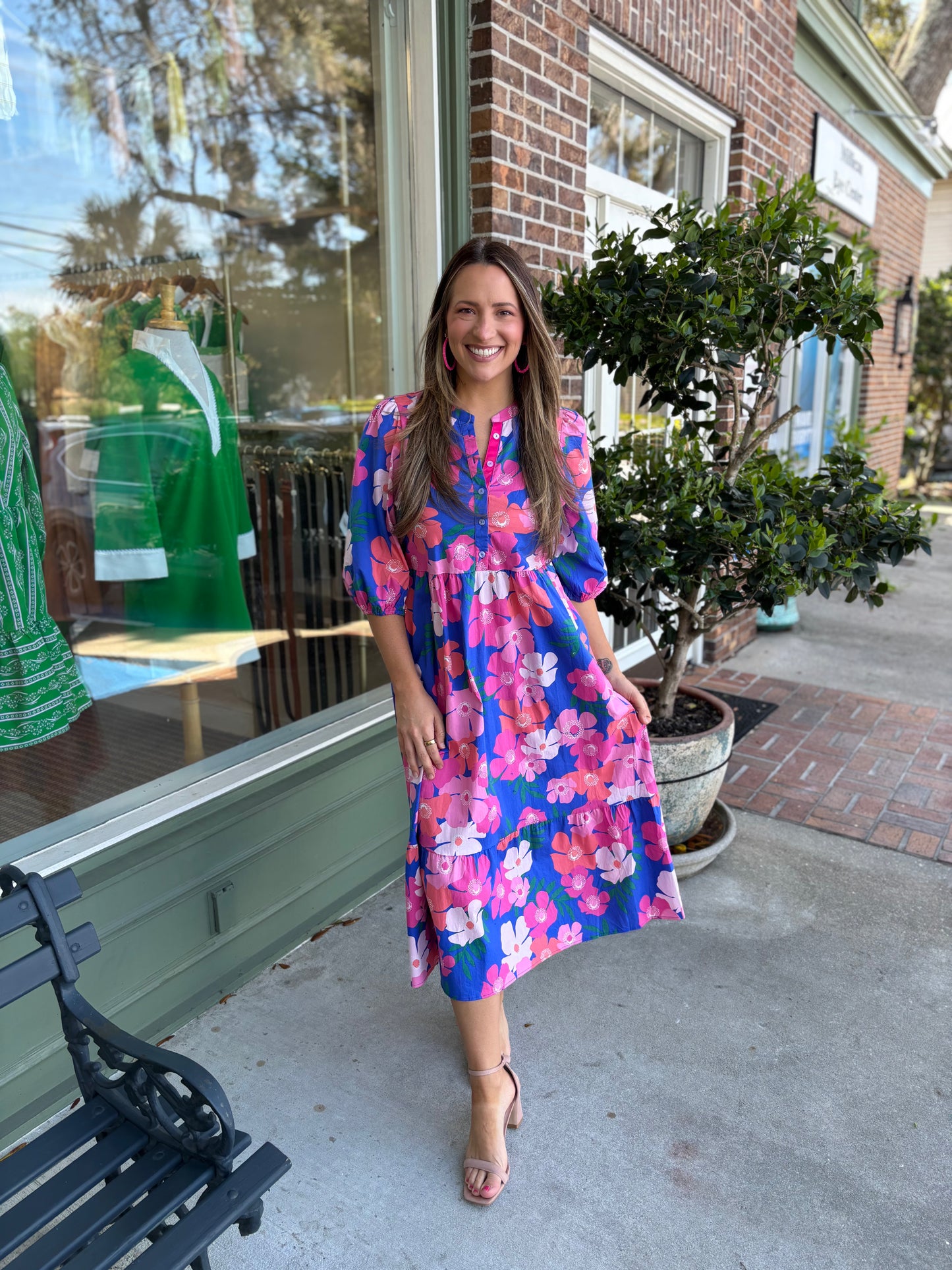 Mary Square - The Riley Dress - Petal Pop Blue