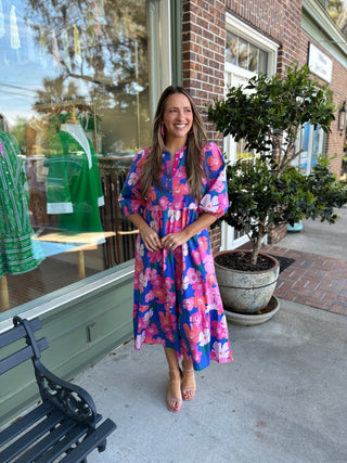 Mary Square - The Riley Dress - Petal Pop Blue