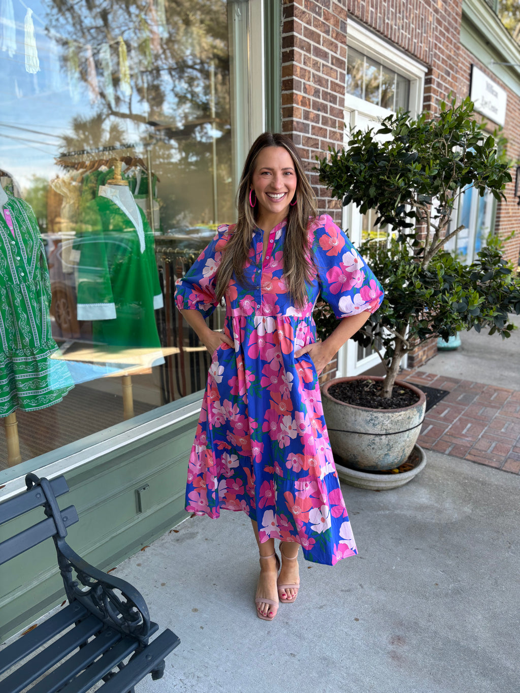 Mary Square - The Riley Dress - Petal Pop Blue