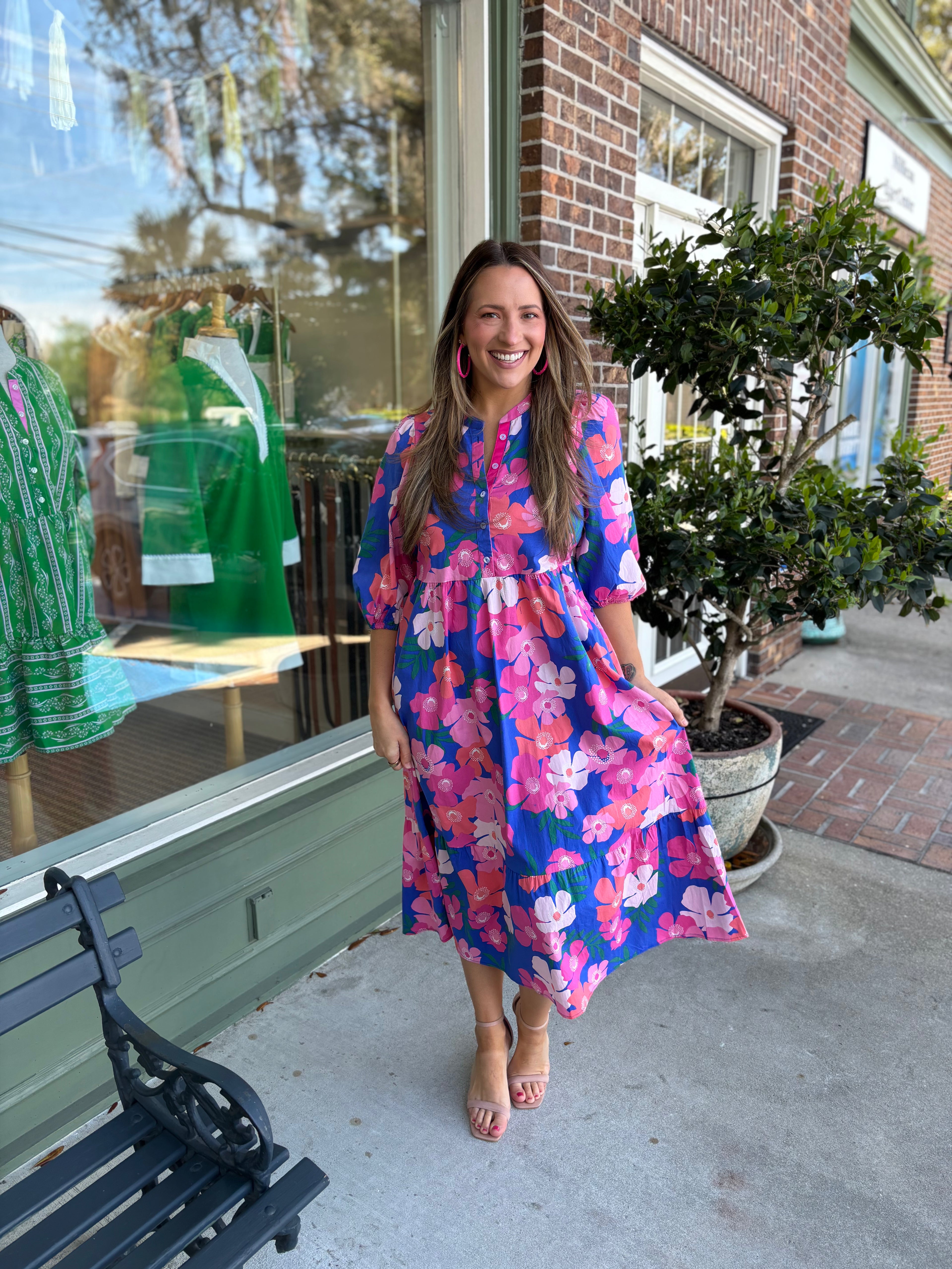 Mary Square - The Riley Dress - Petal Pop Blue