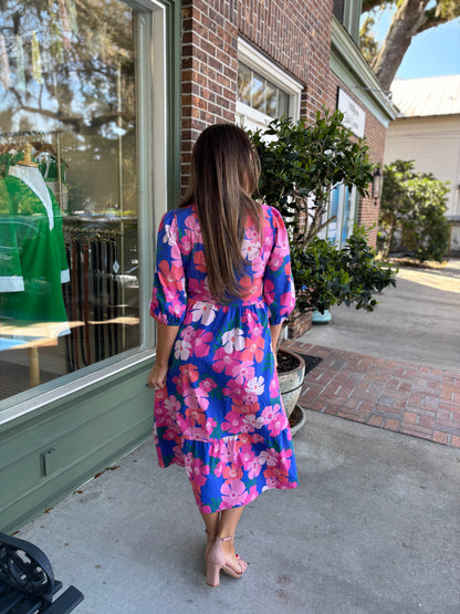 Mary Square - The Riley Dress - Petal Pop Blue