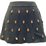 Queen of Sparkles - Black Football Paillette Sweater Skirt