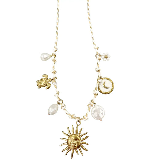 Gemelli - Sunny Pearl Charm Necklace