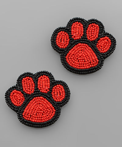 Paw Beaded Studs