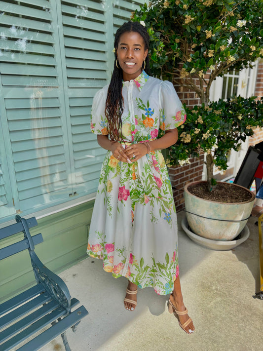 Field of Florals Dress - Ivory