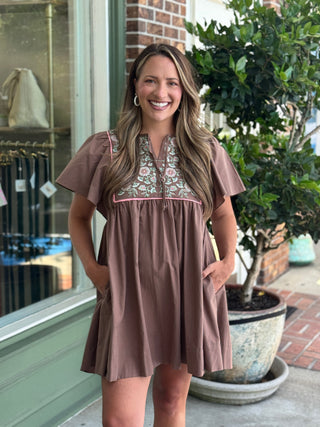 Mary Square - Piper Dress - Espresso