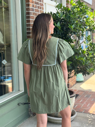 Mary Square - Piper Dress - Olive