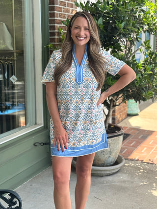 Mary Square - Brenda Short Sleeve Dress - Ashdown Abbey