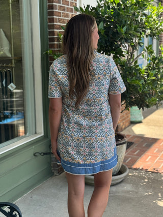 Mary Square - Brenda Short Sleeve Dress - Ashdown Abbey