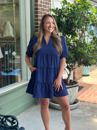 Mary Square - Emerson Dress - Navy