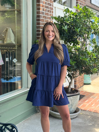 Mary Square - Emerson Dress - Navy