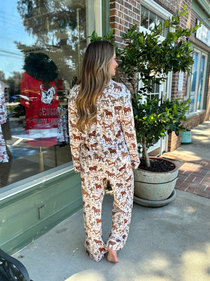 Show Me Your MuMu - Classic PJ Set - Country Horses Jersey