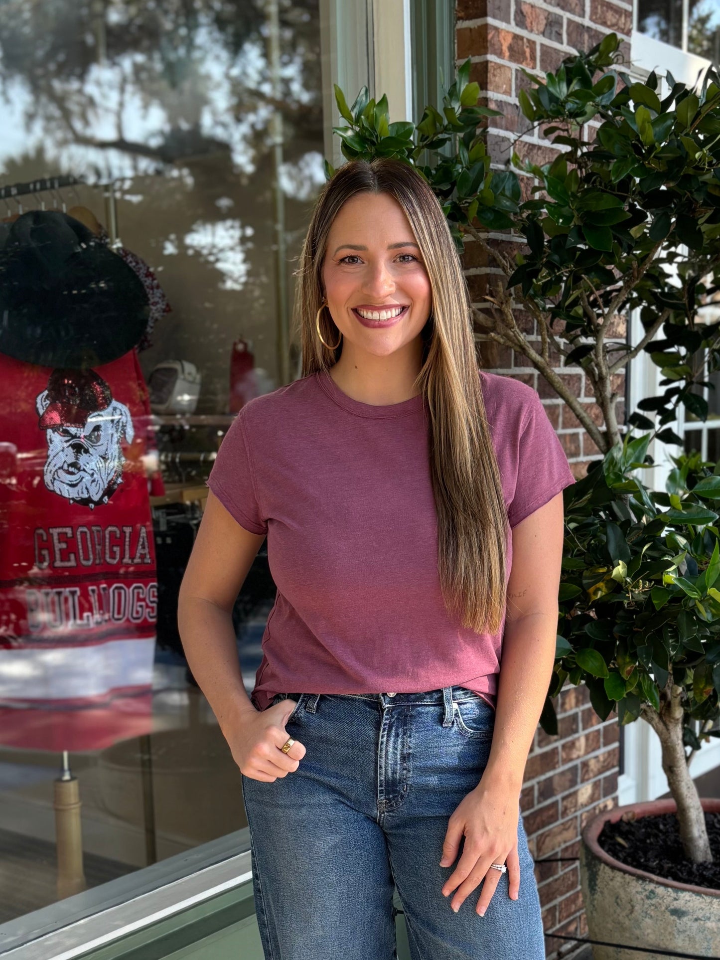 Free People - Nova Tee - Crushed Berry