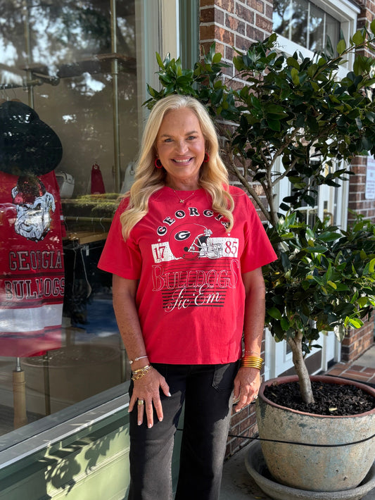 Stewart Simmons - Georgia Distressed Boyfriend Tee