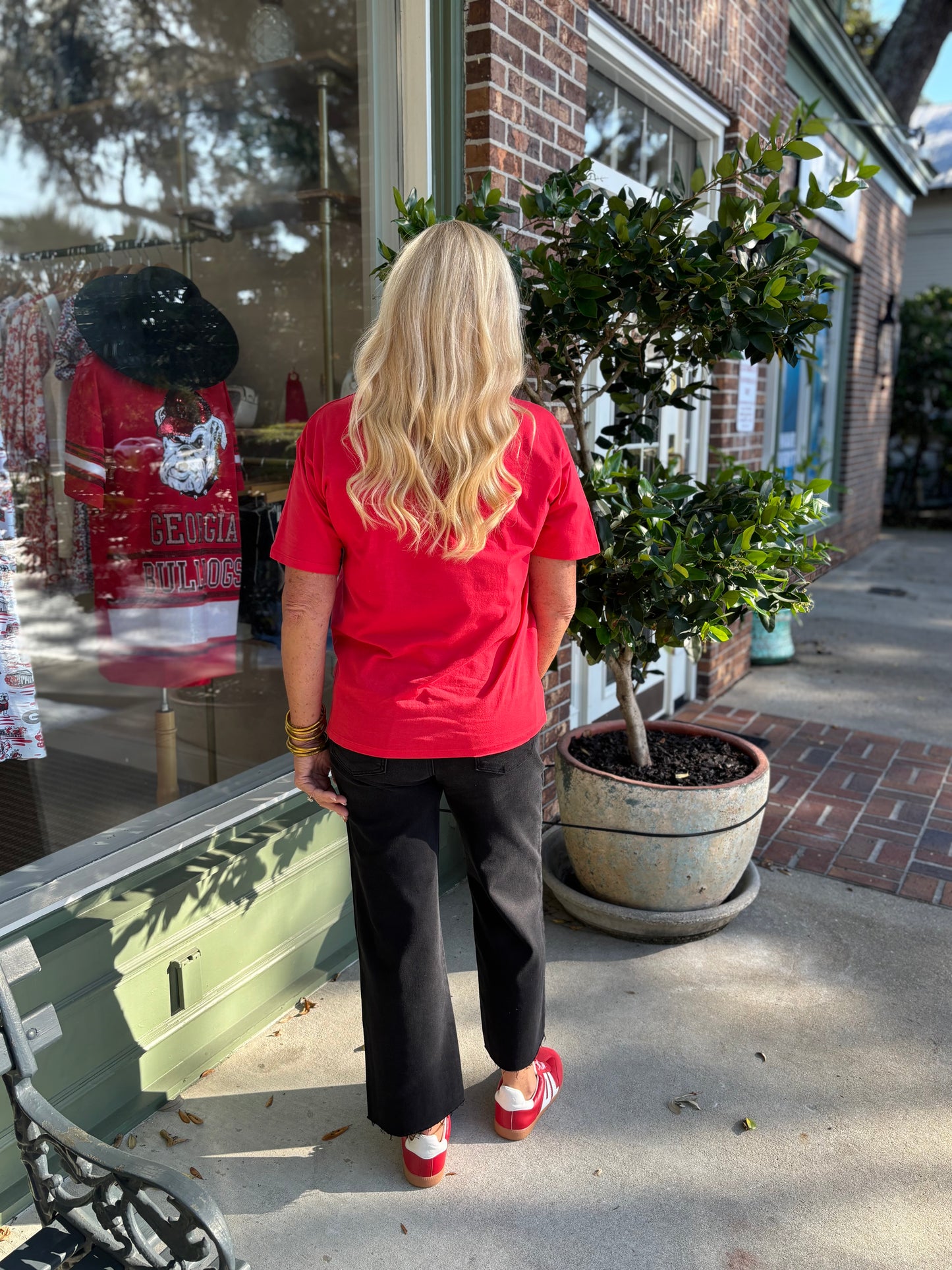 Stewart Simmons - Georgia Distressed Boyfriend Tee