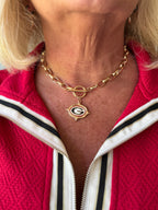 Georgia Bulldogs Logo Toggle Necklace