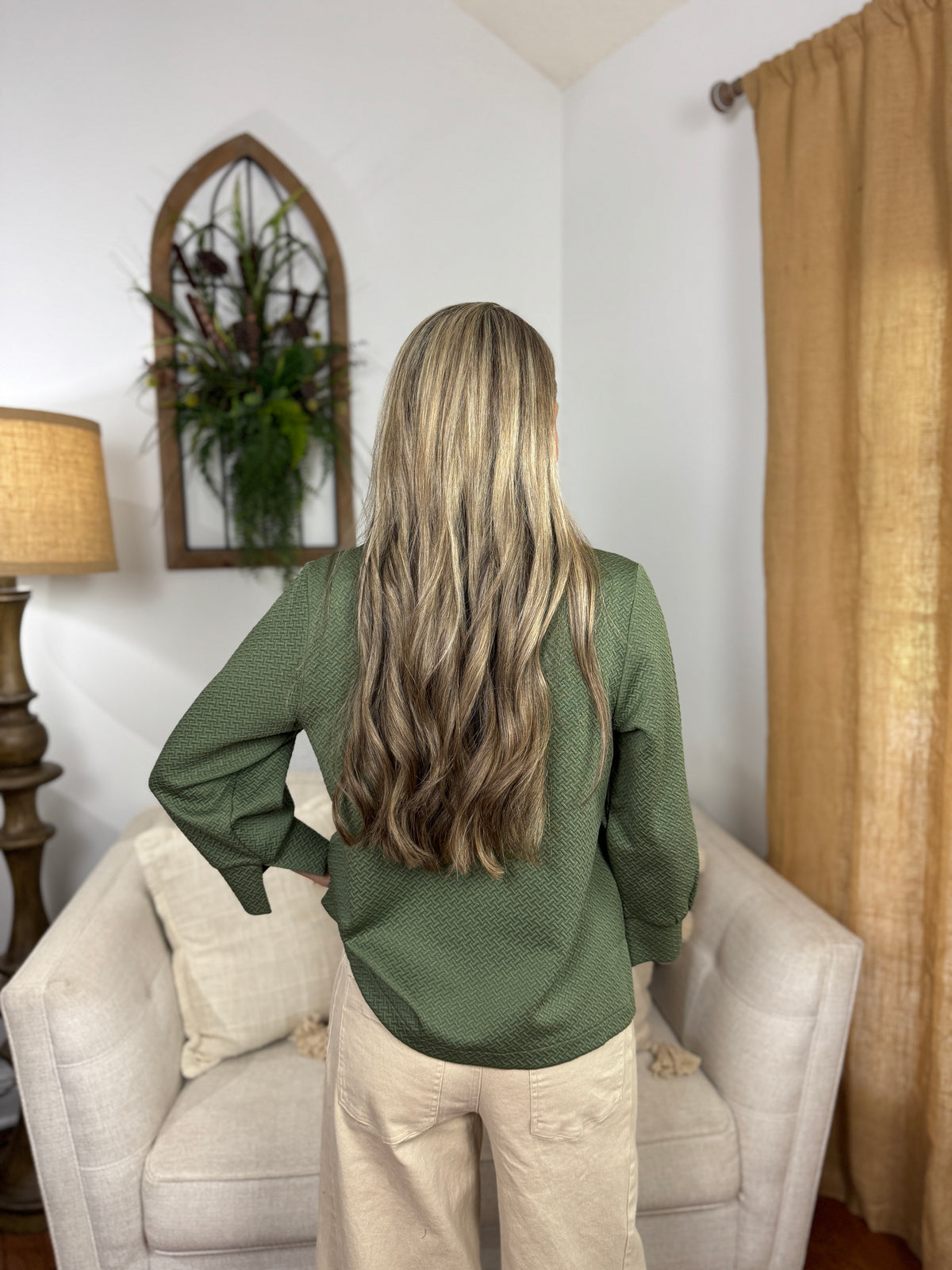 Mary Square - Jocelyn Top - Olive