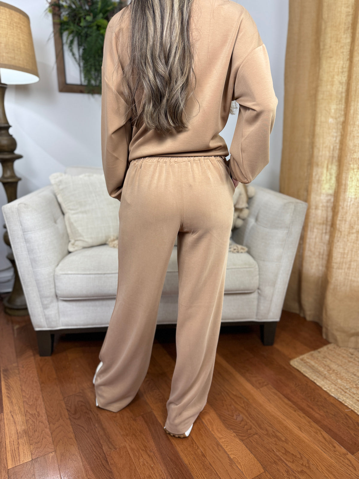 Gabrielle - Mona Lisa Knit Pull On Pants - Camel