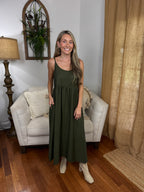 Bailey Midi Dress with Sweater Overlay