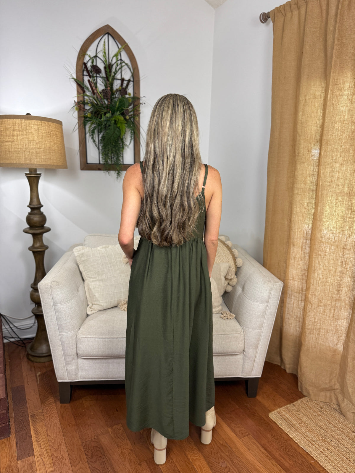 Bailey Midi Dress with Sweater Overlay