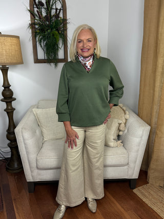 Mary Square - Jocelyn Top - Olive
