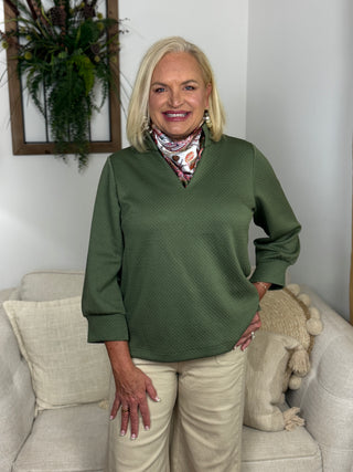 Mary Square - Jocelyn Top - Olive