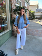 Scissor Cut Cropped Denim - White