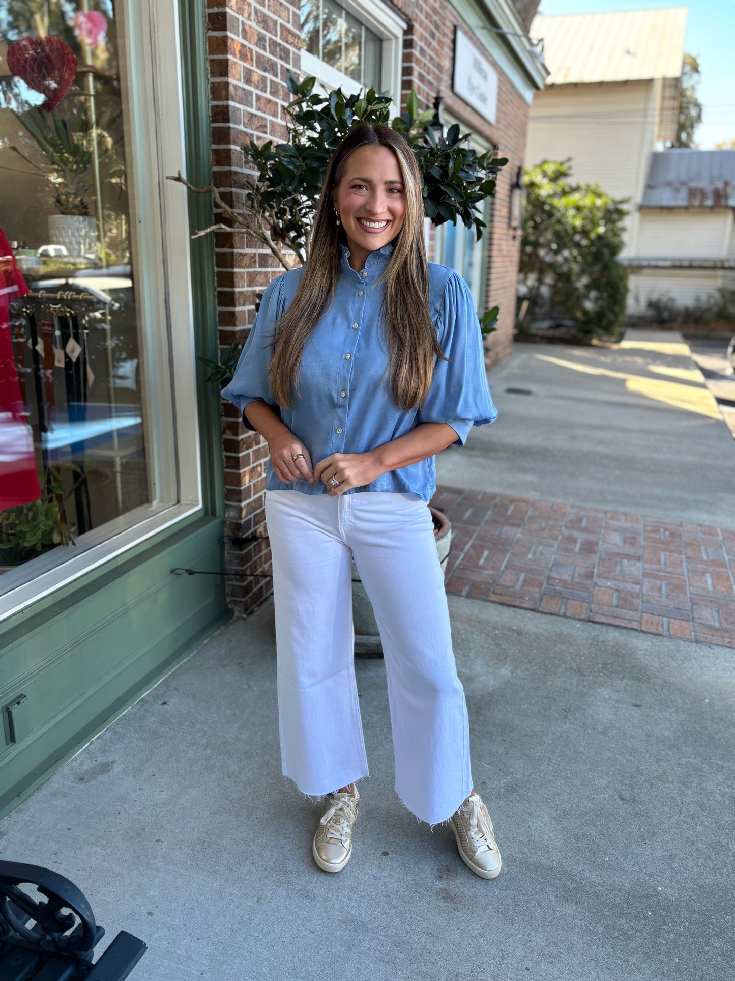 Angie Top - Denim Blue