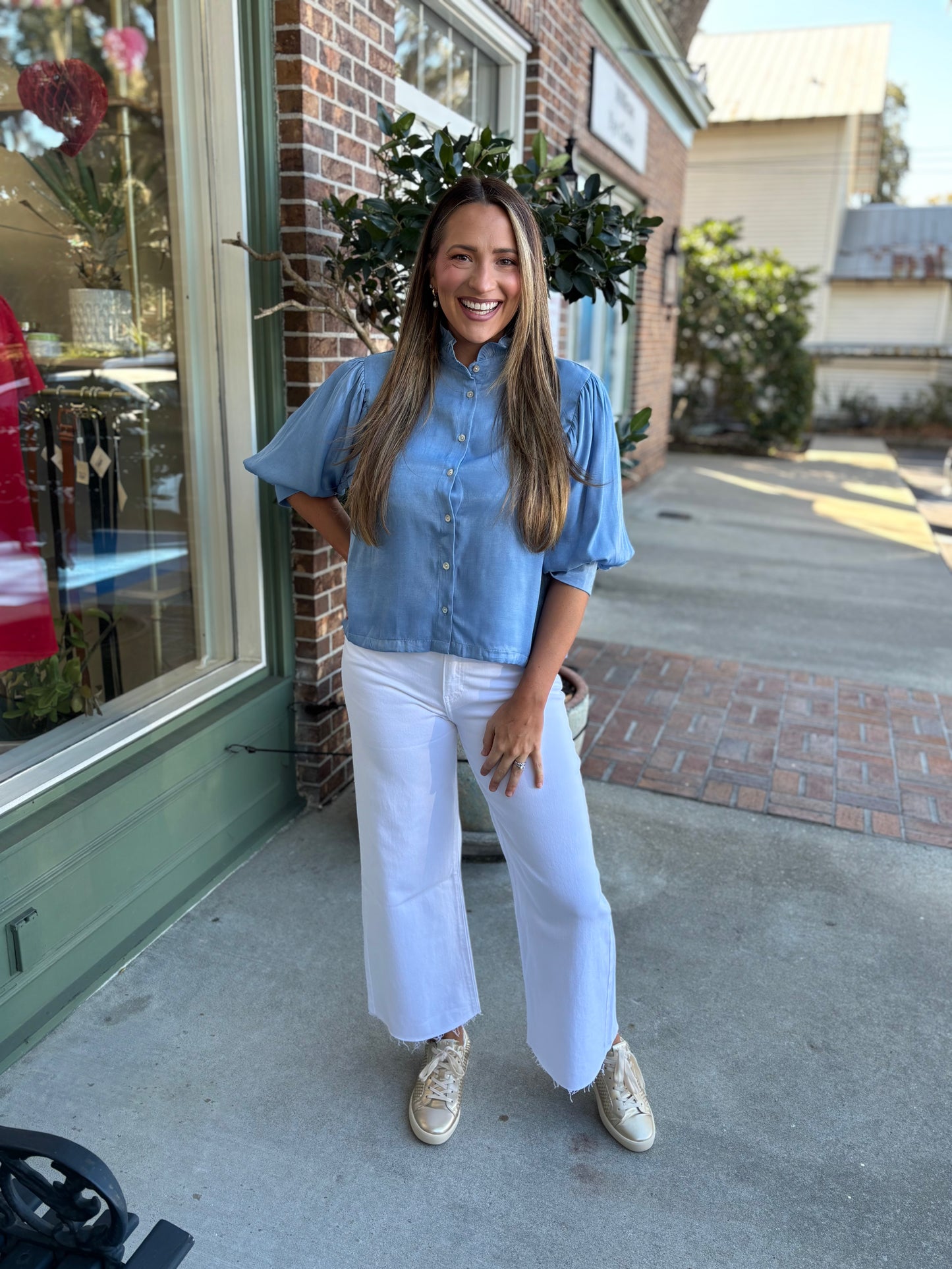 Angie Top - Denim Blue