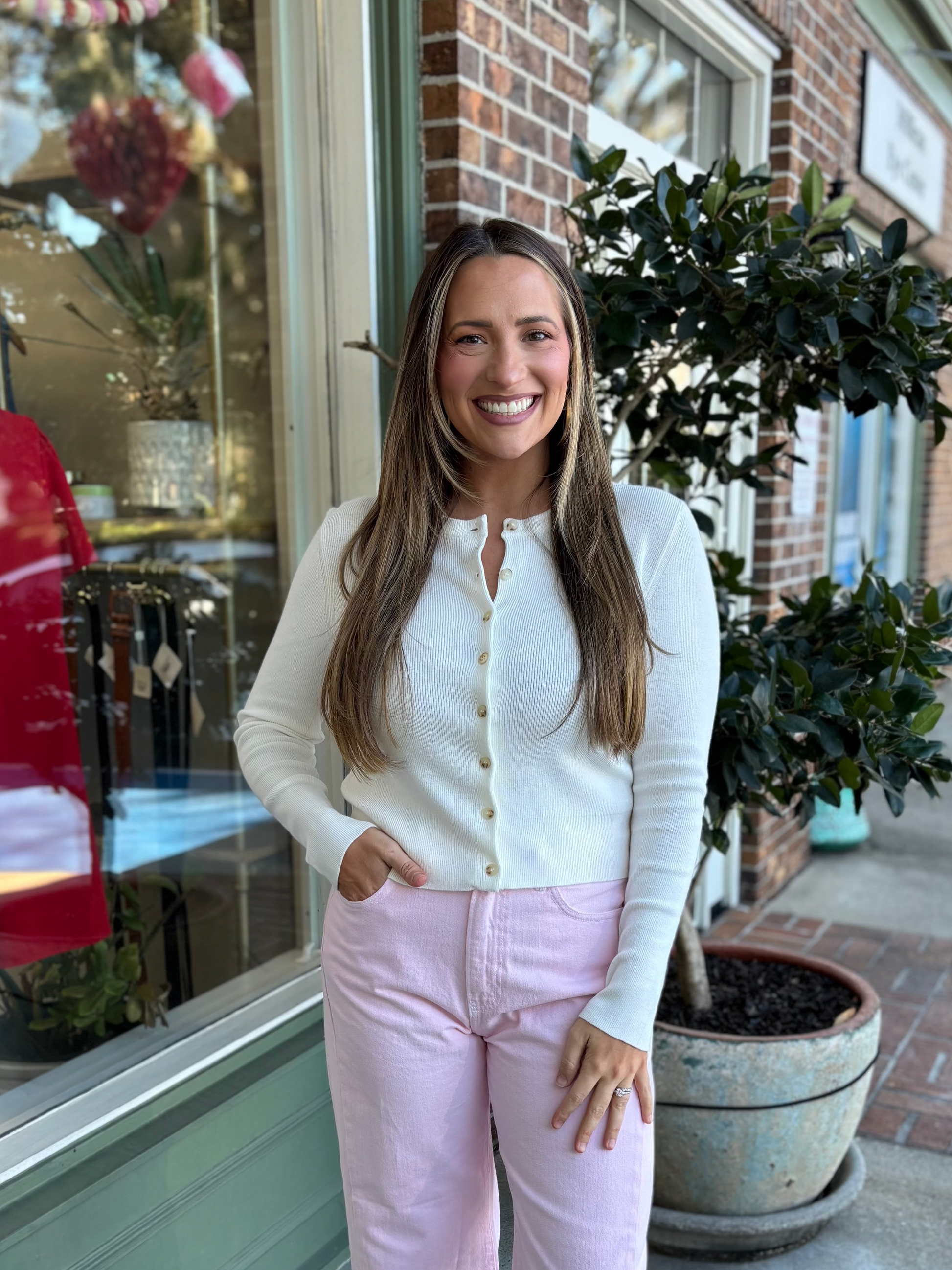 off white lightweight cardigan