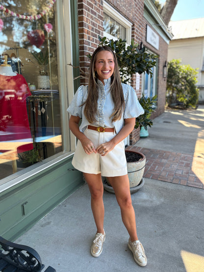 Steph Top - Blue Stripe