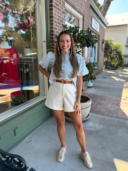 Steph Top - Blue Stripe