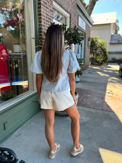 Steph Top - Blue Stripe