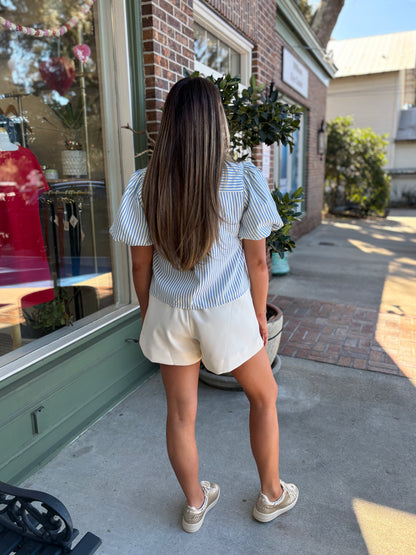 Steph Top - Blue Stripe