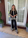 Contrast Trim Set - Black & Cream
