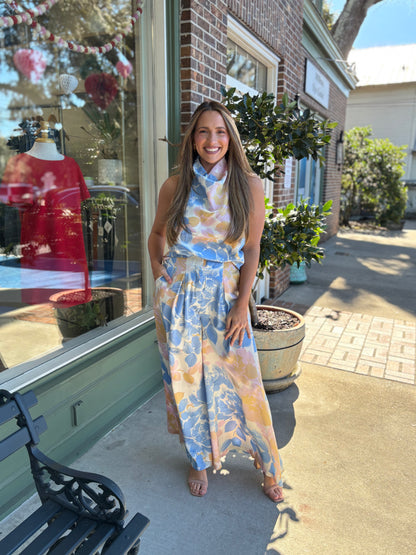 Cotton Candy Halter Top - Blue