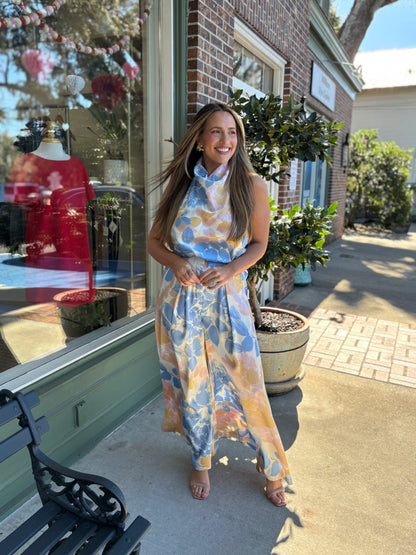 Cotton Candy Halter Top - Blue