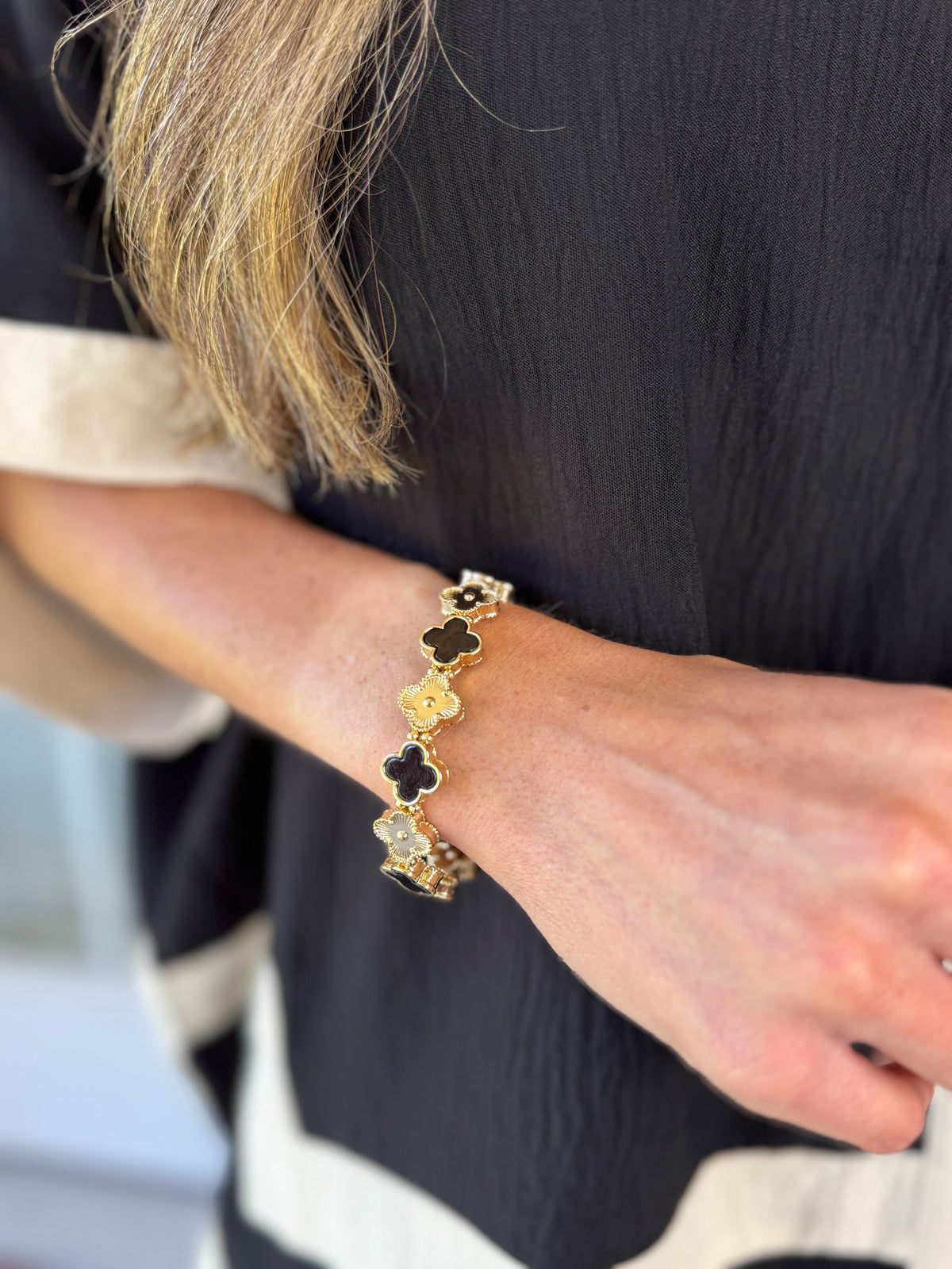 Contrast Trim Set - Black & Cream