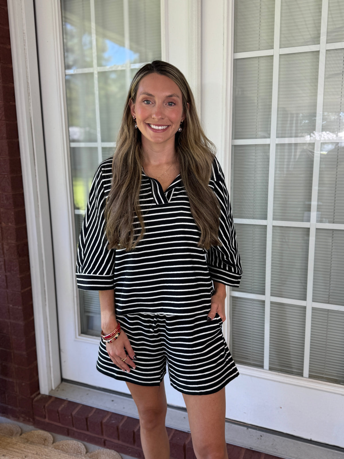 Sideline Set - Black & White Stripe
